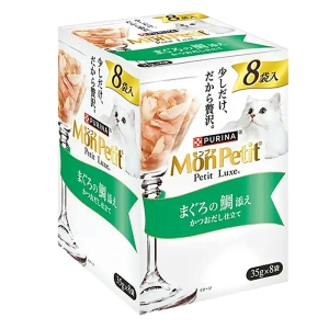 モンプチ プチリュクスパウチ まぐろの鯛添え 35g×8袋入