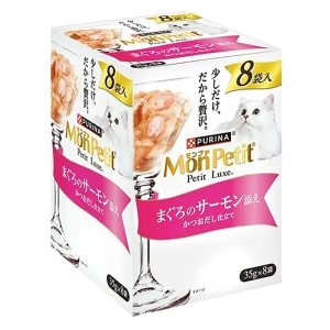 モンプチ プチリュクスパウチ まぐろのサーモン添え 35g×8袋入