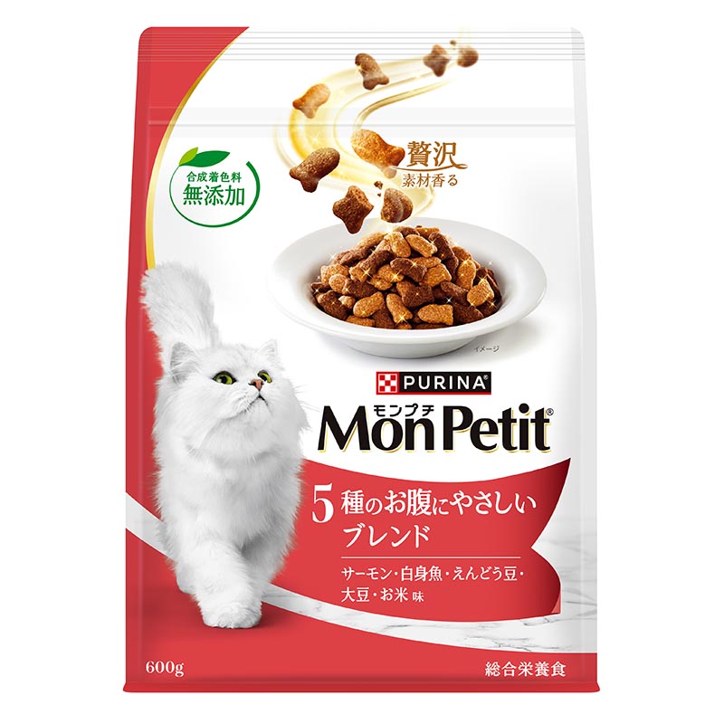 モンプチ バッグ 5種のお腹にやさしいブレンド 600g