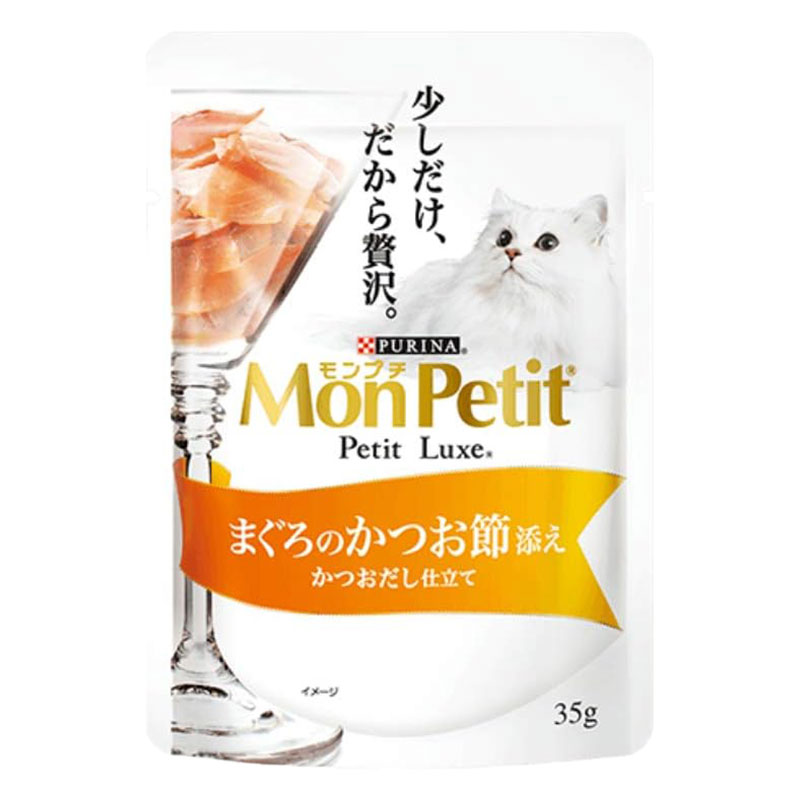 モンプチ プチリュクスパウチ 2種のアソート 8P 厳選まぐろ&まぐろのかつお節添え