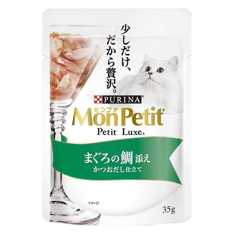 モンプチ プチリュクスパウチ 2種のアソート 8P 厳選まぐろ&まぐろの鯛添え