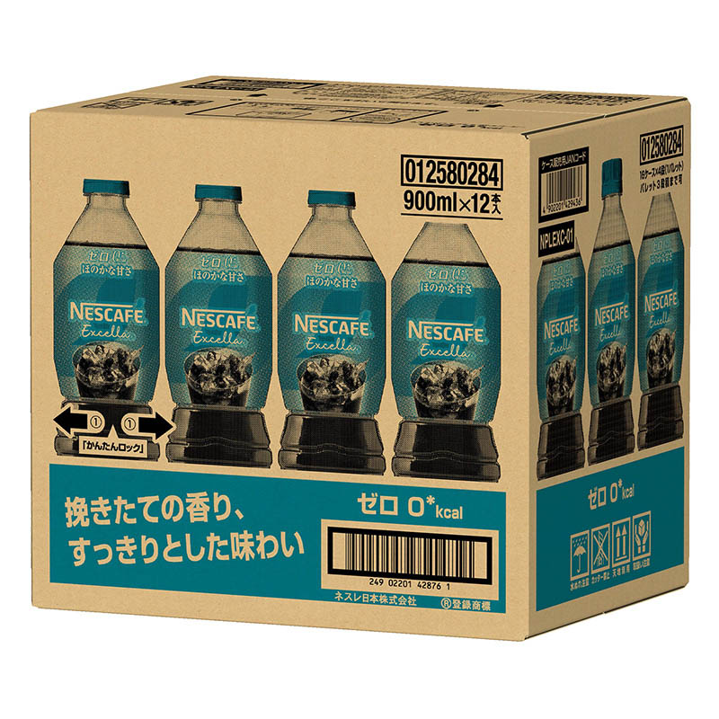 ネスカフェ エクセラ ボトルコーヒー ゼロ　（ほのかな甘さ）1箱（900ml×12本） 1箱（900ml×12本）