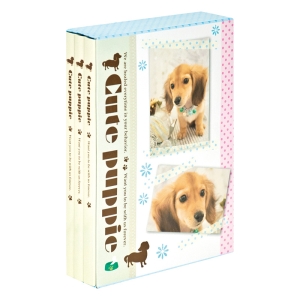 3冊 ソフトボックスアルバム L判3段 180枚 キュートパピー