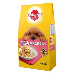 ペディグリー 成犬ささみ緑黄色野菜 1パック（70g×3袋）