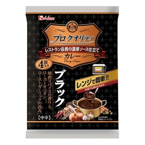 プロクオリティ カレー ブラック 中辛 4袋入り(540g)