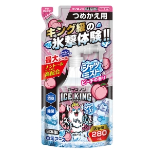 アイスノンシャツミスト ICEKING 詰替 280ml ピーチ