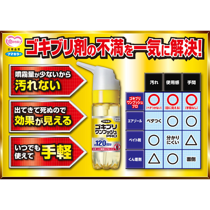 ゴキブリワンプッシュプロ 120回分 30ｍL