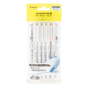 キレーナ 蛍光ペン ペールトーンカラー 5色セット