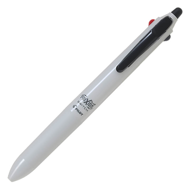フリクションボールスイッチ フリクション(黒・赤・青)0.5mm+油性(黒)0.7mm ホワイトグレー LB31FBS-2-WGY