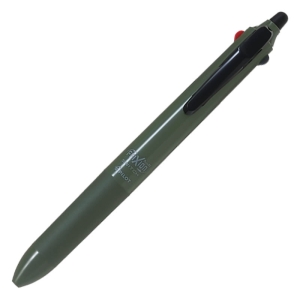 フリクションボールスイッチ フリクション(黒・赤・青)0.5mm+油性(黒)0.7mm オリーブ LB31FBS-2-OL
