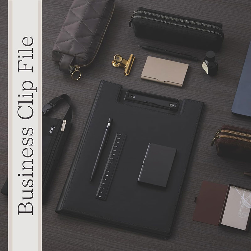 ビジネスクリップファイル ブラック QF1336B