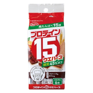 プロテイン15ウエハース カカオ味 6枚入