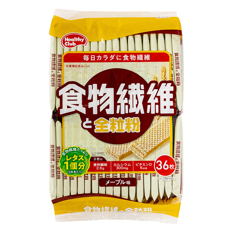 食物繊維と全粒粉ウエハース 36枚入
