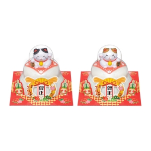 お鏡餅 まる餅入り 招き猫 1個 60g