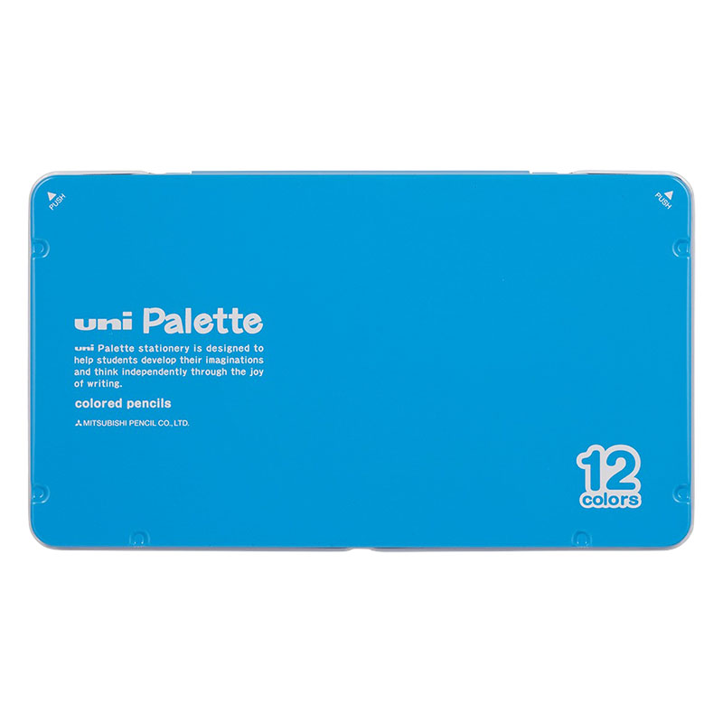 ユニ パレット 色えんぴつ 880 12色セット 水色