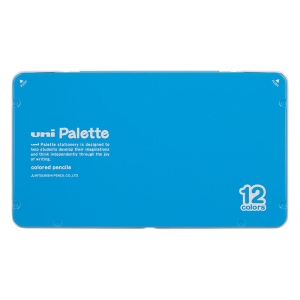 ユニ パレット 色えんぴつ 880 12色セット 水色