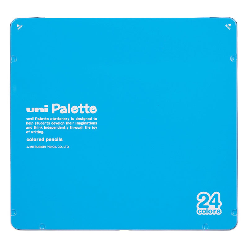 ユニ パレット 色えんぴつ 880 24色セット 水色