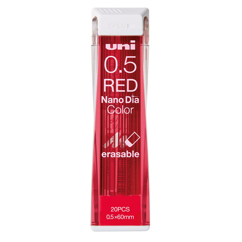 ユニナノダイヤ カラー芯 0.5mm 1P レッド