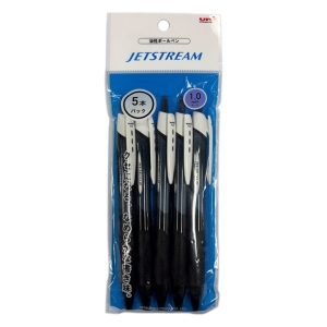 ジェットストリーム ボールペン 1.0mm 黒 5本パック