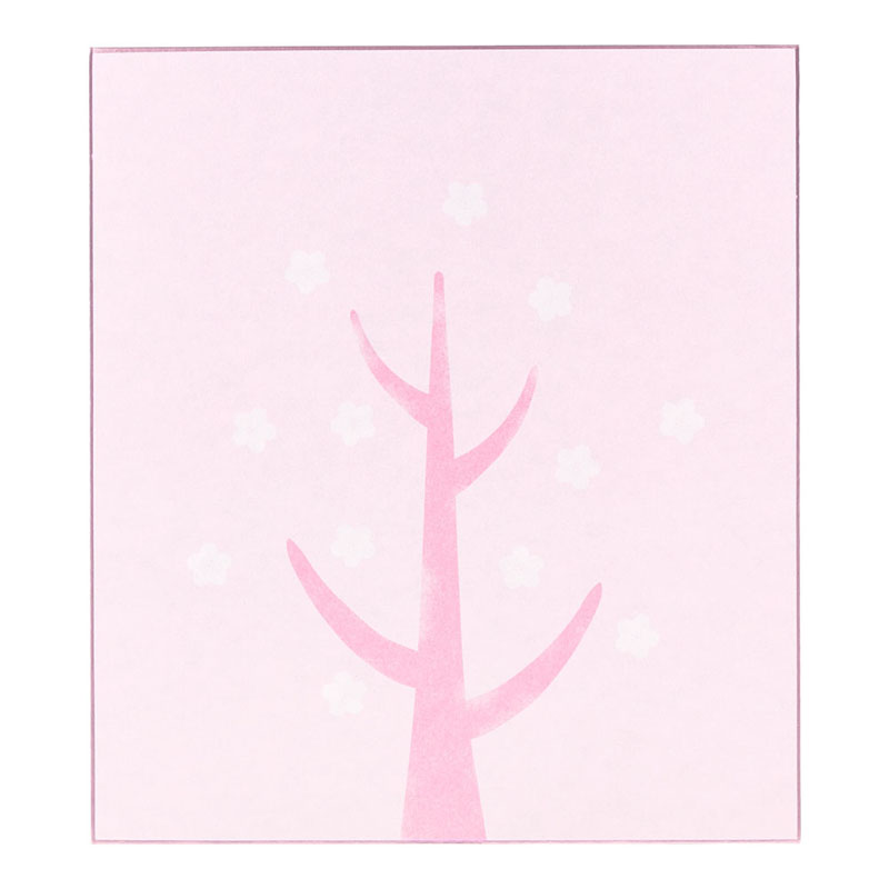 カラー色紙 シール付 桜柄
