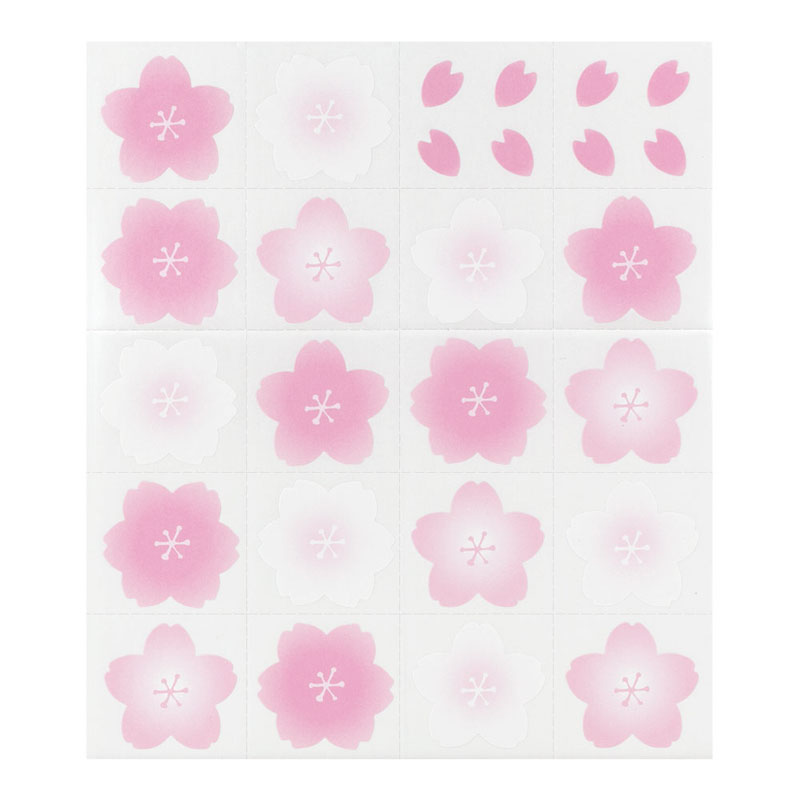 カラー色紙 シール付 桜柄