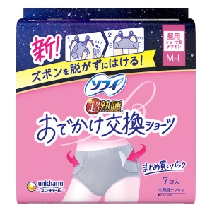 ソフィ 超熟睡 おでかけ交換ショーツ M-Lサイズ 7個