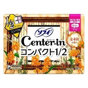 センターイン コンパクト1|2 金木犀 特に多い昼用 羽つき 24.5cm 16個