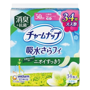 チャームナップ 吸水さらフィ 中量用 消臭タイプ 50cc 34枚