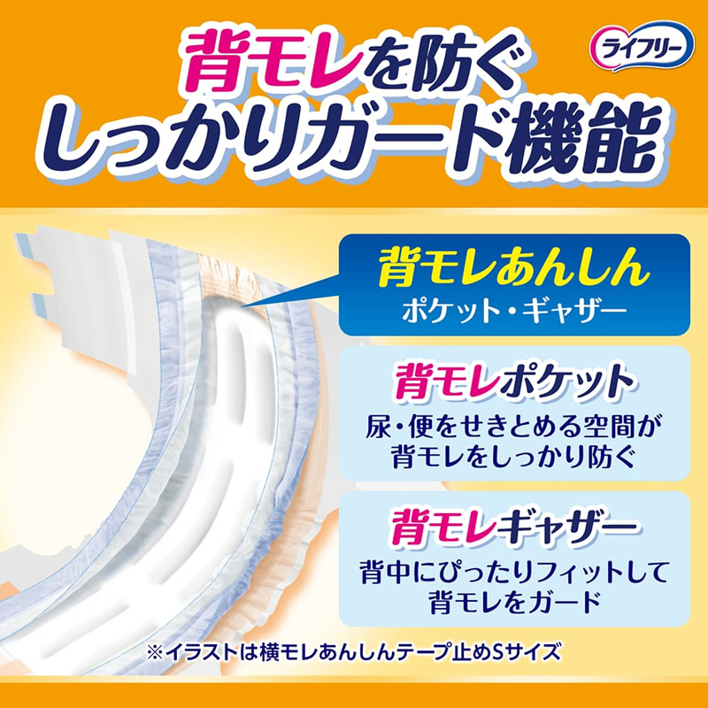 ライフリー  横モレあんしんテープ止め M 20枚
