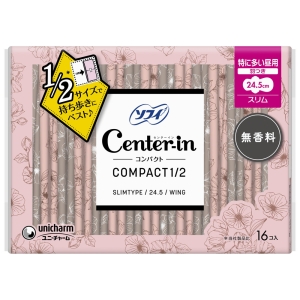 センターイン コンパクト1｜2無香料特に多い昼用 16枚