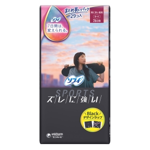 ソフィ SPORTS 260 特に多い昼用 羽つき 26cm 29枚入