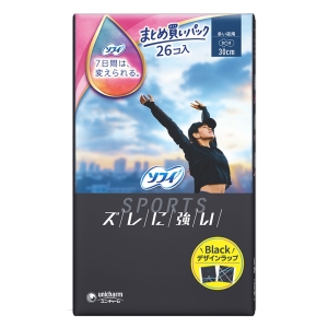 ソフィ SPORTS 300 多い夜用 羽つき 30cm 26枚入