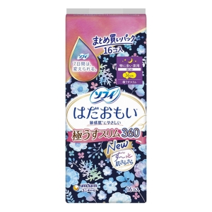 ソフィ はだおもい 極うすスリム 36cm 特に多い夜 羽つき お得用 16枚入