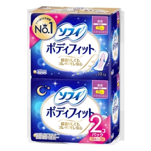 ソフィ ボディフィット スーパーナイトガード 夜用 羽なし 10枚×2個パック