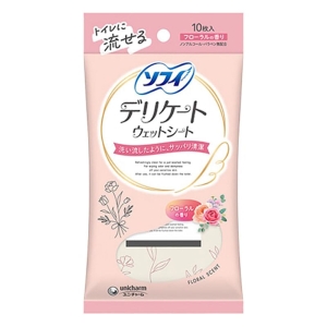 ソフィ デリケートウェットシート フローラル 10枚入