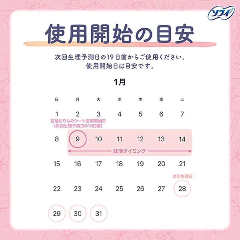 ソフィ妊活タイミングをチェックできるおりものシート 5個