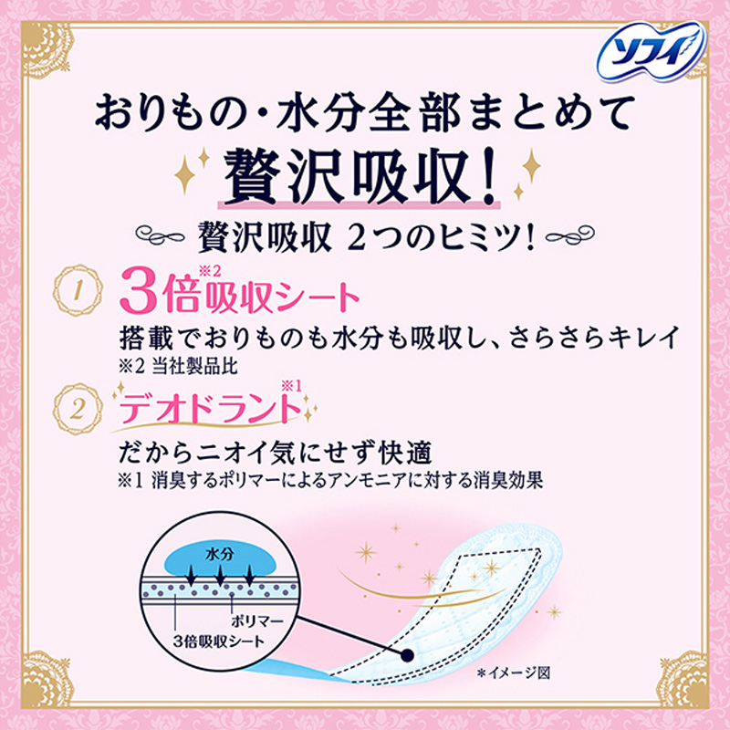 ソフィ Kiyora贅沢吸収 少し多い日用 ホワイトフローラルの香り 52枚