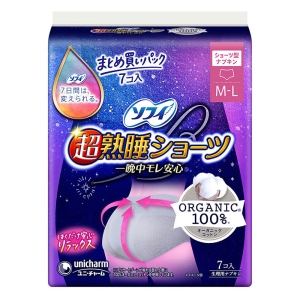 ソフィ超熟睡ショーツ オーガニックコットン M－L 7枚入【医薬部外品】