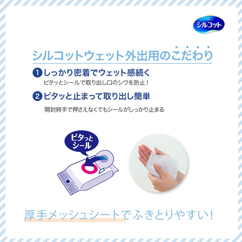 シルコット99.99%除菌ウェットティッシュ(アルコールタイプ) 外出用 24枚