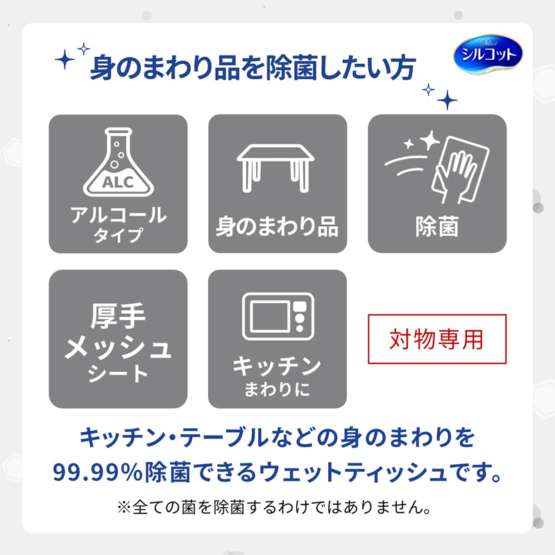 シルコット99.99%除菌WT替40枚×3