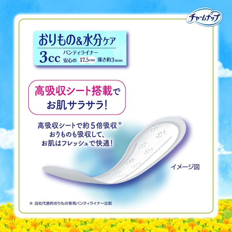 チャームナップ 吸水さらフィ パンティライナー 3cc 17.5cm 40枚