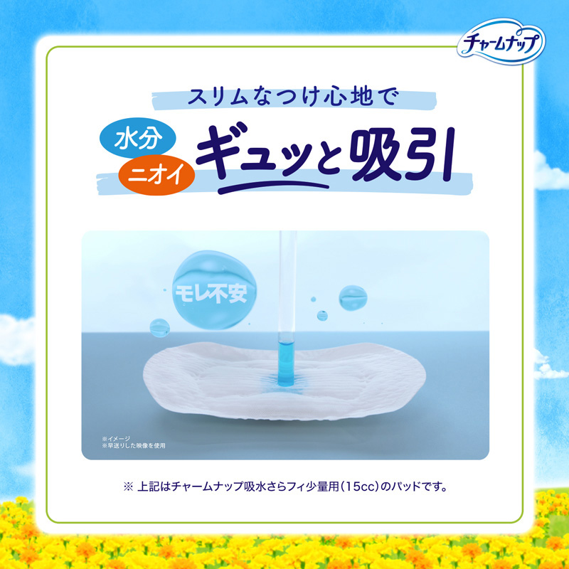 チャームナップ 吸水さらフィ パンティライナー 3cc 消臭タイプ 17.5cm 34枚