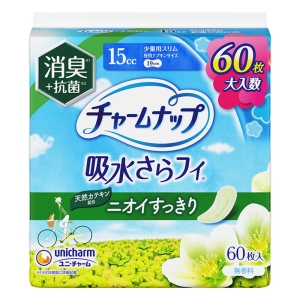 チャームナップ 吸水さらフィ 少量用スリム 消臭タイプ 15cc 大容量 60枚