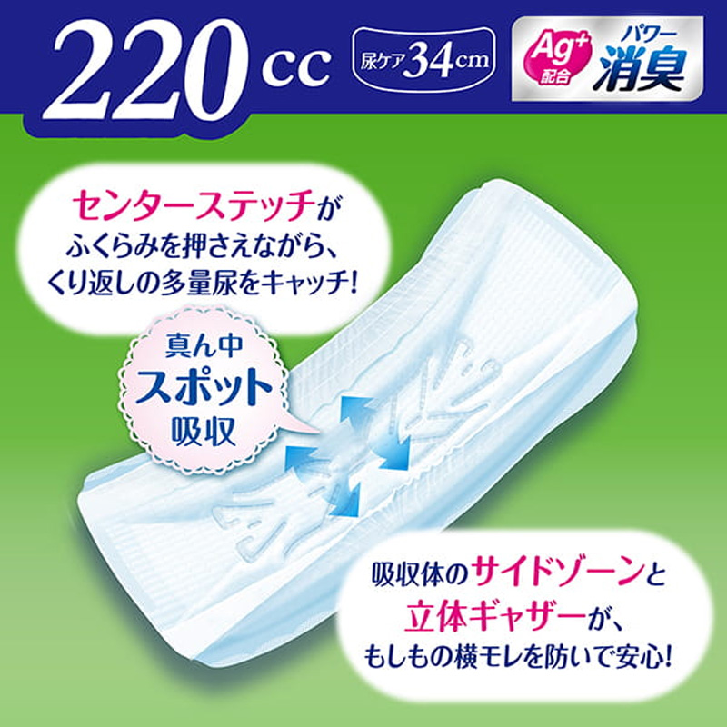 ライフリーさわやかパッド 220cc 特に多いときも1枚で安心用 40枚