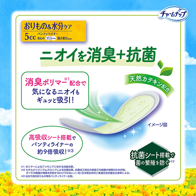 チャームナップ 吸水さらフィ パンティライナー 微量用 5cc 消臭タイプ 17.5cm 64枚入