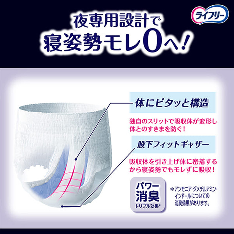 ライフリー 夜用あんしんパンツ L 5回吸収 14枚 ｜ ミスターマックス
