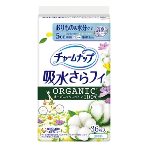 チャームナップ 吸水さらフィ パンティライナーコットン微量用 5cc 36枚入
