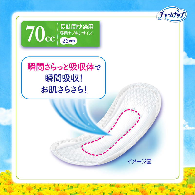 チャームナップ 吸水さらフィ 長時間快適用 70cc 23cm 32枚