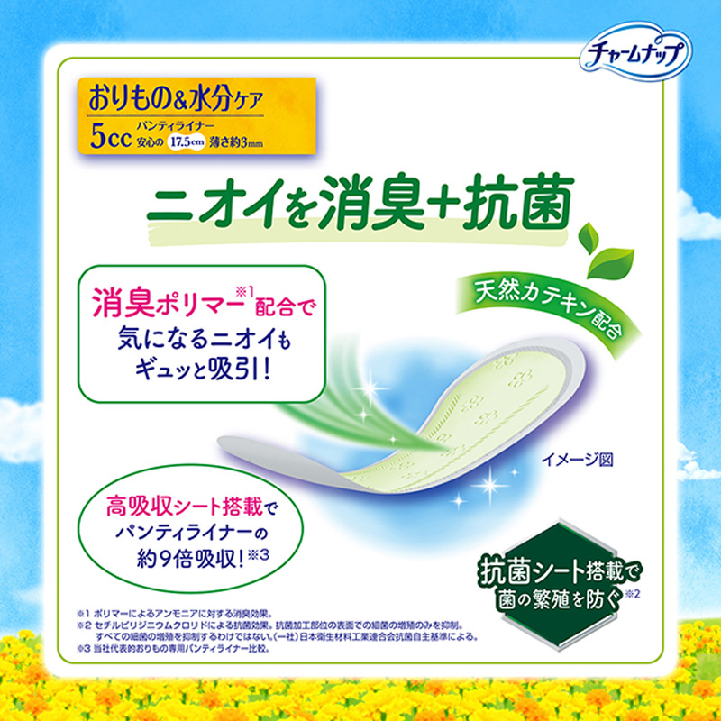 チャームナップ 吸水さらフィ パンティライナー 微量用 5cc 消臭タイプ 17.5cm 32枚