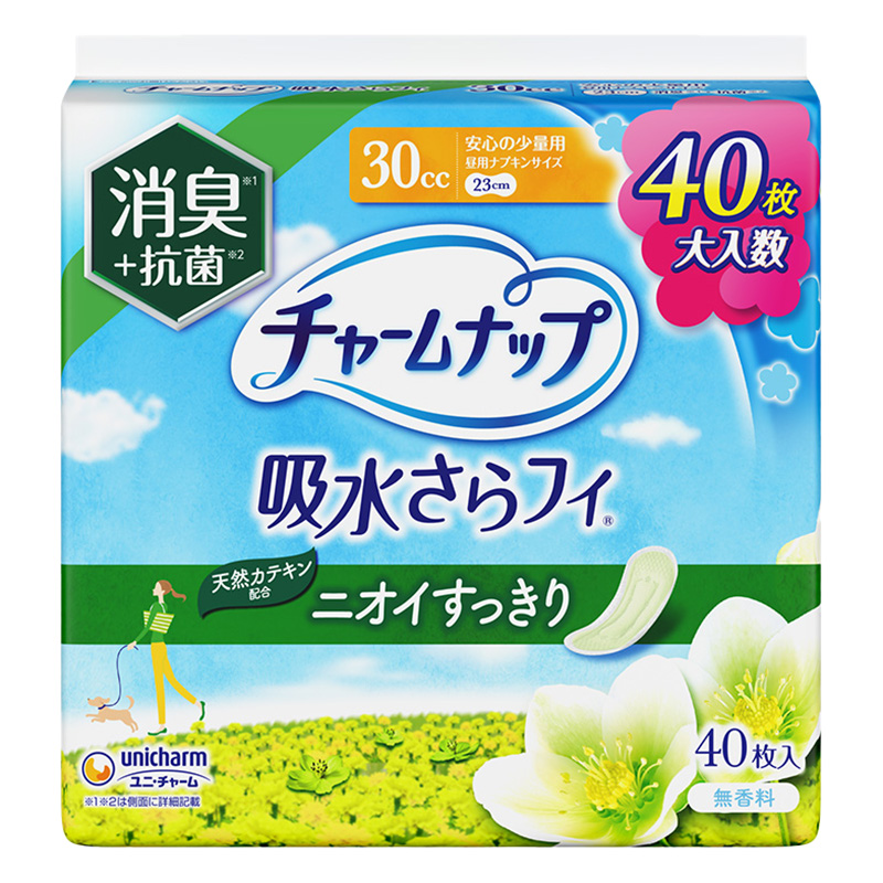 チャームナップ 吸水さらフィ 安心の少量用 消臭タイプ 30cc 40枚入